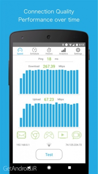 دانلود Speed Check Pro 1.0.2 نرم افزار تست سرعت اینترنت adsl اندروید