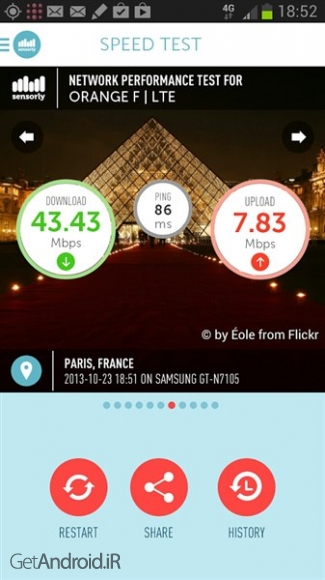 دانلود 4G map & speedtest v3.8.8ga نرم افزار تست سرعت اینترنت اندروید