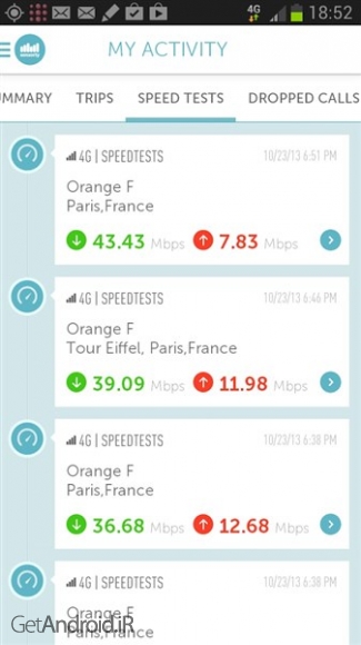 دانلود 4G map & speedtest v3.8.8ga نرم افزار تست سرعت اینترنت اندروید
