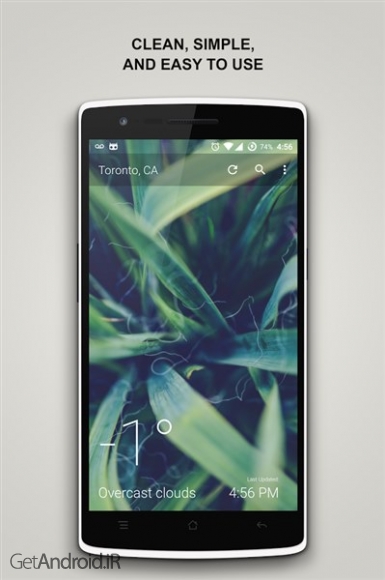 دانلود نرم افزار Simple weather & clock widget اندروید