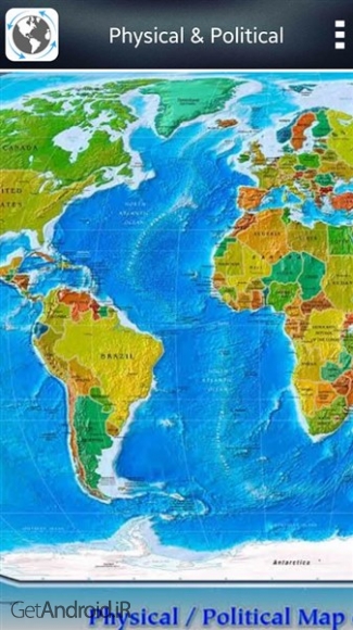 دانلود World Map - Atlas Plus v1.3 برنامه اطلس و نقشه جهان اندروید