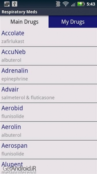 دانلود Respiratory Meds v1.2 برنامه مراقبت های پزشکی مشکلات تنفسی اندروید