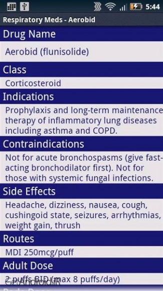 دانلود Respiratory Meds v1.2 برنامه مراقبت های پزشکی مشکلات تنفسی اندروید