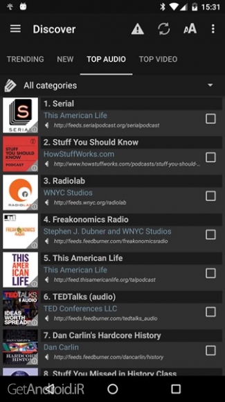 دانلود برنامه Podcast Radio Addict اندروید