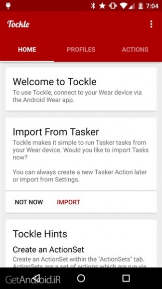 دانلود Tockle 1.0.9 برنامه کنترل گوشی اندروید با ساعت هوشمند