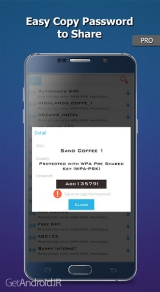 دانلود WiFi Password 2016 Pro v1.0.0 برنامه ذخیره پسورد وای فای اندروید