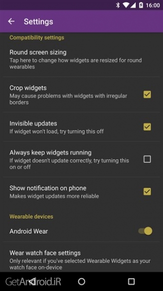 دانلود برنامه Wearable Widgets اندروید