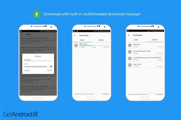 دانلود Amaze Browser Download & Cast v2.0.5 بهترین مرورگر برای دانلود و تماشای ویدئوهای آنلاین اندروید