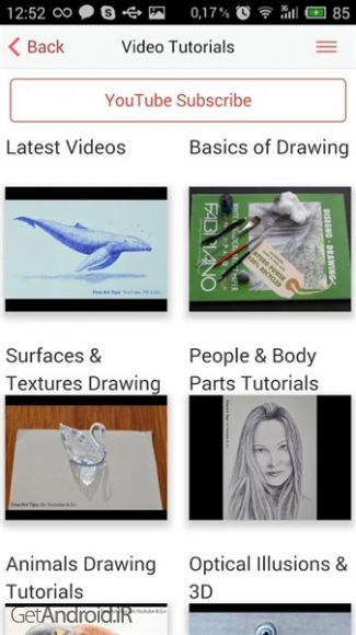 دانلود Fine Art-Tips Premium v2.0.5 برنامه آموزش طراحی و نقاشی اندروید