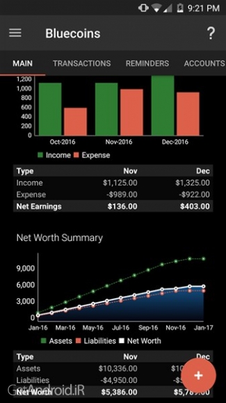 دانلود برنامه Bluecoins اندروید