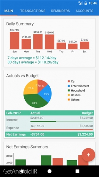 دانلود برنامه Bluecoins اندروید