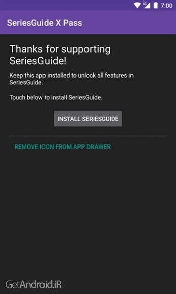 دانلود SeriesGuide X Pass 3.0 برنامه آگاهی از زمان پخش فیلم و سریال اندروید