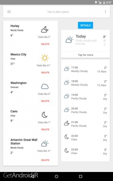 دانلود Forecast - Weather & Widgets 1.4.0 برنامه هواشناسی اندروید