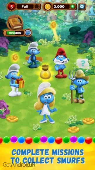 دانلود بازی Smurfs Bubble Story اندروید