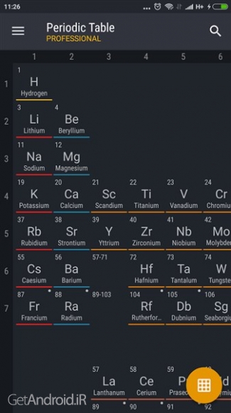 دانلود برنامه Periodic Table 2019 PRO اندروید