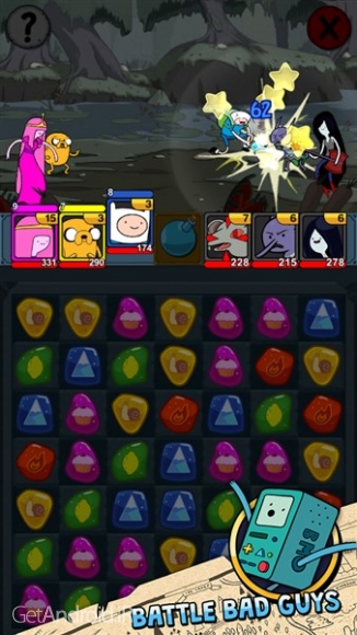 دانلود Adventure Time Puzzle Quest 2.00 بازی ماموریت های پازلی اندروید