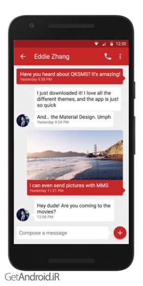 دانلود Message SMS + MMS v1.1 برنامه ارسال پیام های اس ام اس و ام ام اس اندروید