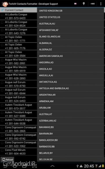 دانلود Twitch! Contacts Formatter -SD vM1.15 بهترین نرم افزار مدیریت مخاطبین اندروید