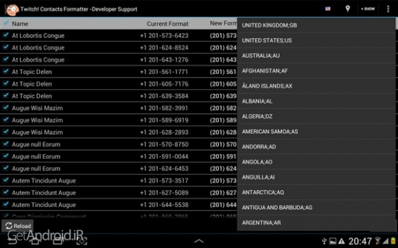 دانلود Twitch! Contacts Formatter -SD vM1.15 بهترین نرم افزار مدیریت مخاطبین اندروید