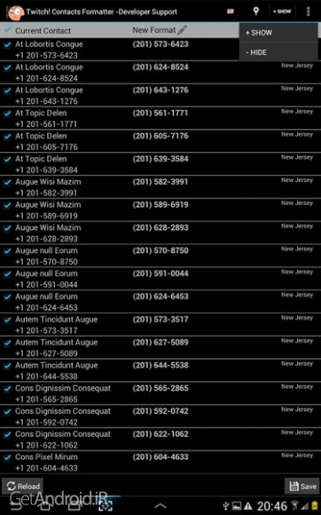 دانلود Twitch! Contacts Formatter -SD vM1.15 بهترین نرم افزار مدیریت مخاطبین اندروید