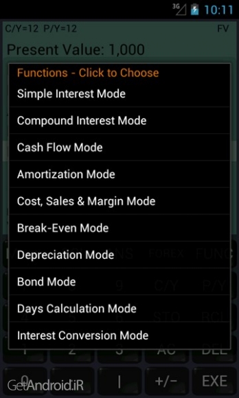 دانلود Financial Calculator (adfree) v1.1.6 نرم افزار ماشین حساب پیشرفته مهندسی اندروید