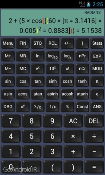 دانلود Financial Calculator (adfree) v1.1.6 نرم افزار ماشین حساب پیشرفته مهندسی اندروید