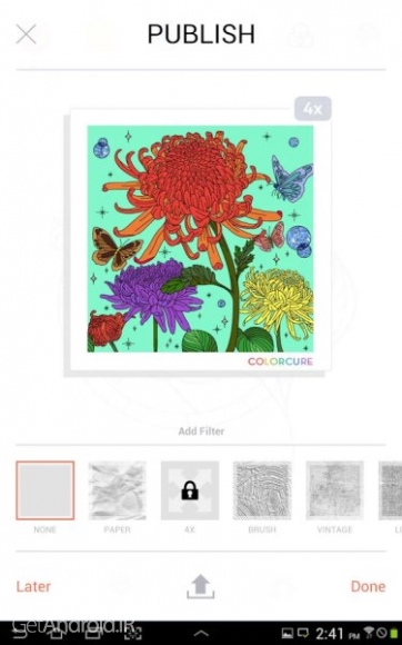 دانلود Coloring Book ColorCure v1.3.4 برنامه کتاب رنگ آمیزی بزرگسالان اندروید