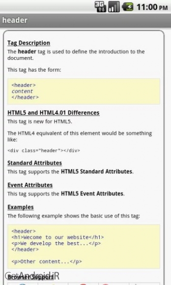 دانلود HTML5 Pro v1.10 آموزش اچ تی ام ال 5 اندروید