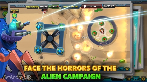 دانلود بازی Tower Defense Alien War TD 2 اندروید