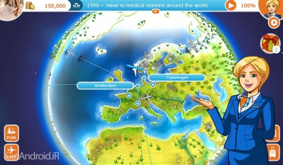 دانلود Aviation Empire 1.8.2 بازی امپراطوری هواپیمایی اندروید