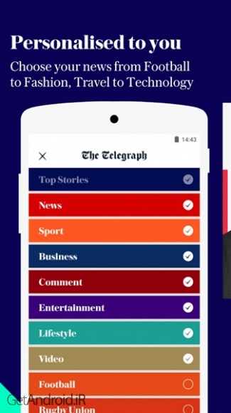 دانلود برنامه The Telegraph Live News اندروید