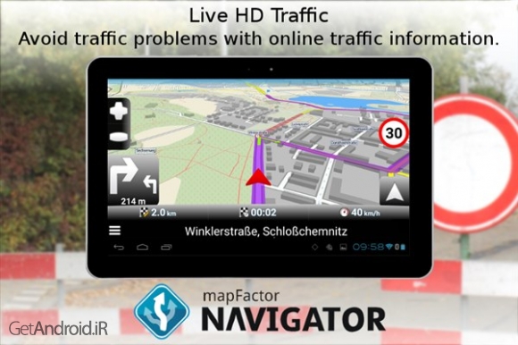 دانلود برنامه MapFactor GPS Navigation Maps اندروید
