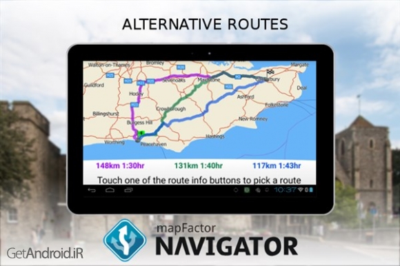 دانلود برنامه MapFactor GPS Navigation Maps اندروید