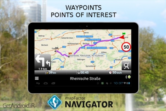 دانلود برنامه MapFactor GPS Navigation Maps اندروید