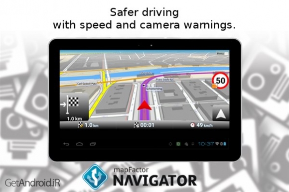 دانلود برنامه MapFactor GPS Navigation Maps اندروید