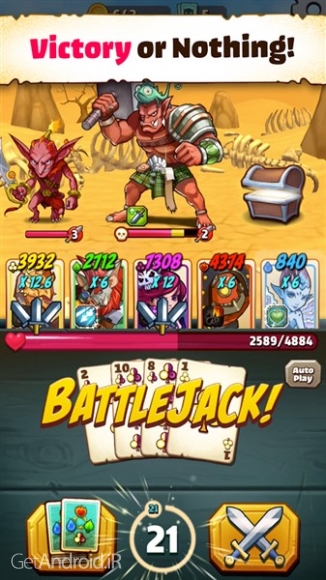 دانلود بازی Battlejack Blackjack RPG اندروید