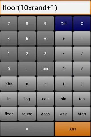 دانلود Calculator + ans + rand v2.5 برنامه ماشین حساب لگاریتم دار اندروید
