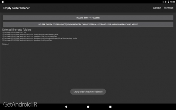 دانلود برنامه Empty Folder Cleaner اندروید