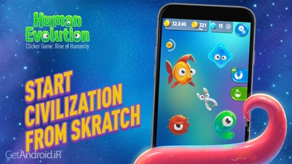 دانلود بازی Human Evolution Clicker Game اندروید