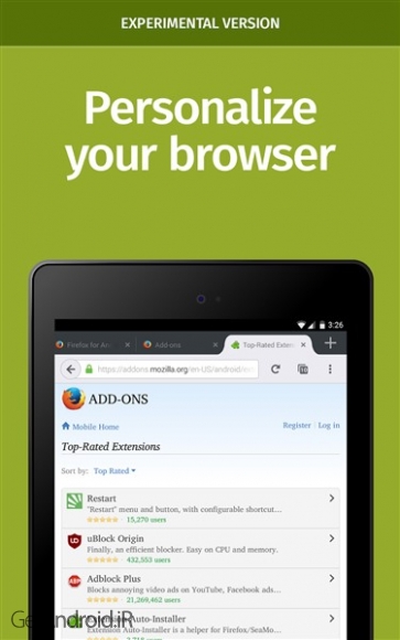 دانلود برنامه Mozilla اندروید