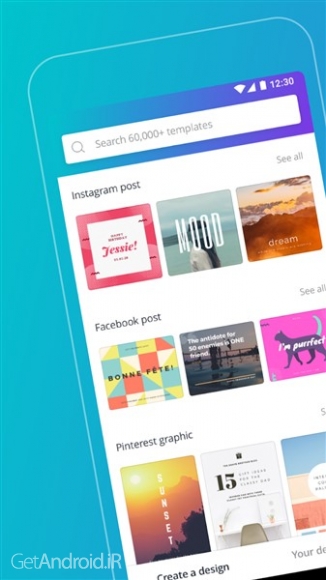 دانلود برنامه Canva Graphic design اندروید