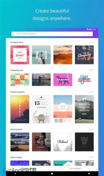 دانلود برنامه Canva Graphic design اندروید