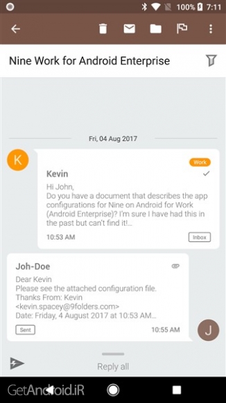 دانلود برنامه Nine Email اندروید