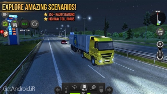 دانلود بازی Truck Simulator 2018 Europe اندروید