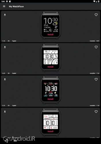 دانلود برنامه My WatchFace for Amazfit Bip اندروید