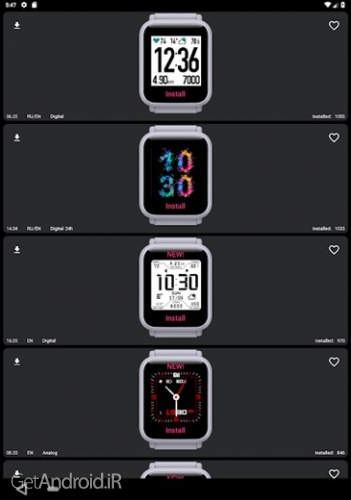 دانلود برنامه My WatchFace for Amazfit Bip اندروید