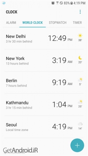 دانلود برنامه Samsung Clock اندروید