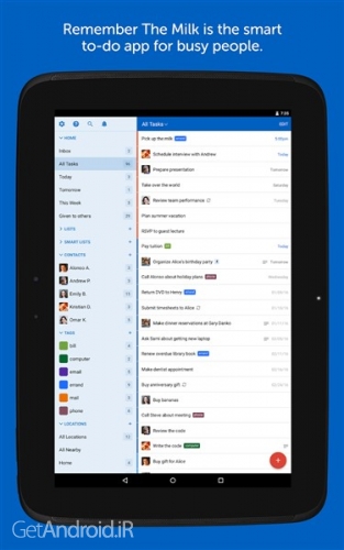 دانلود برنامه Remember The Milk اندروید