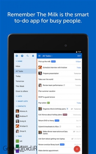 دانلود برنامه Remember The Milk اندروید