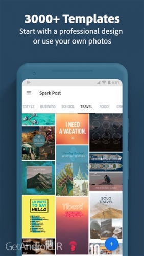 دانلود برنامه Adobe Spark Post Graphic design made easy اندروید